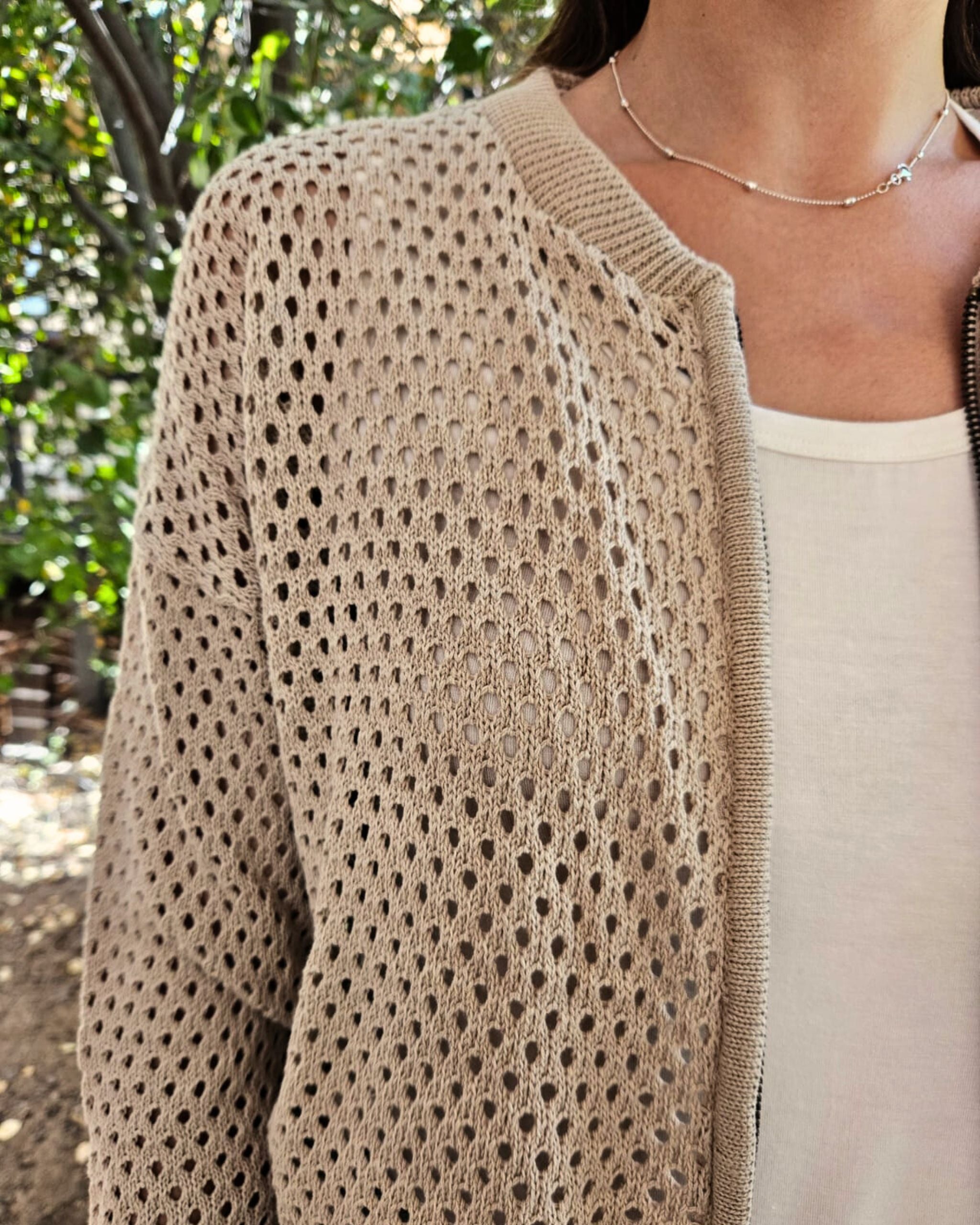 Chaleco Cierre Beige