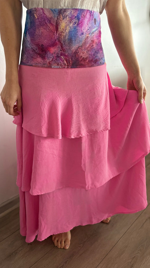 Pollera Lirio Fucsia