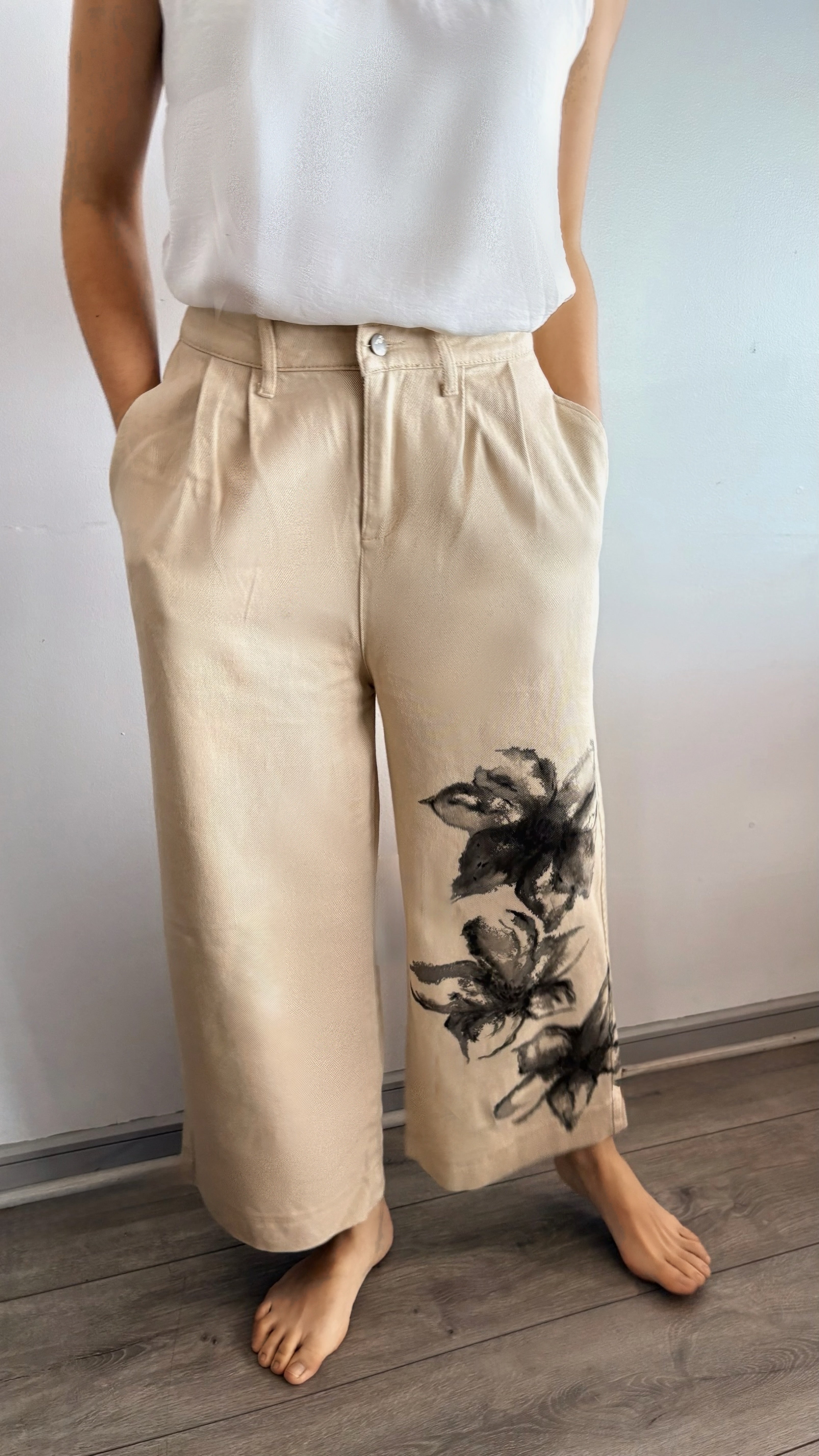 Pantalón Flor en Tinta