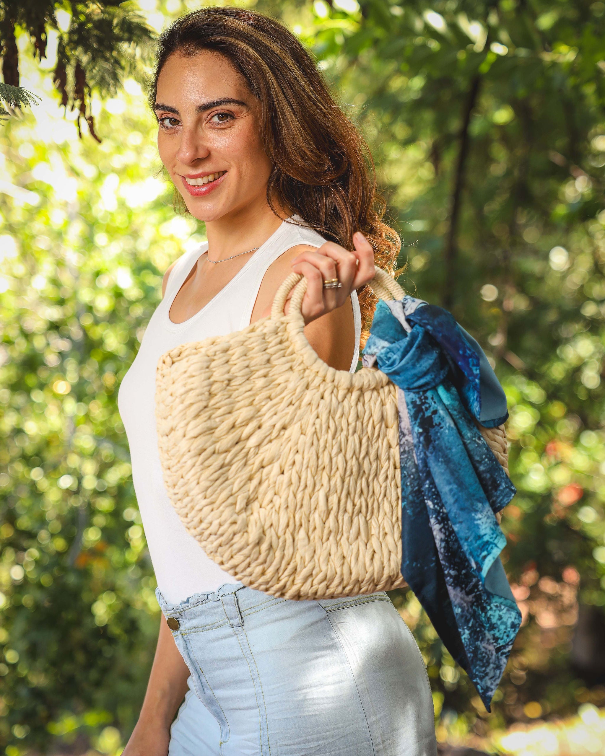 Cartera Hierba Crema