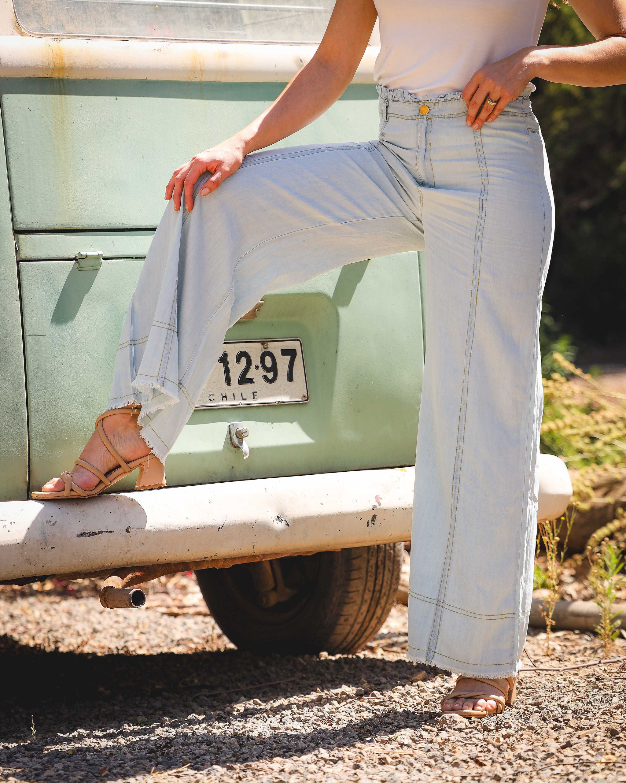 Pantalón Jeans Suelto Celeste